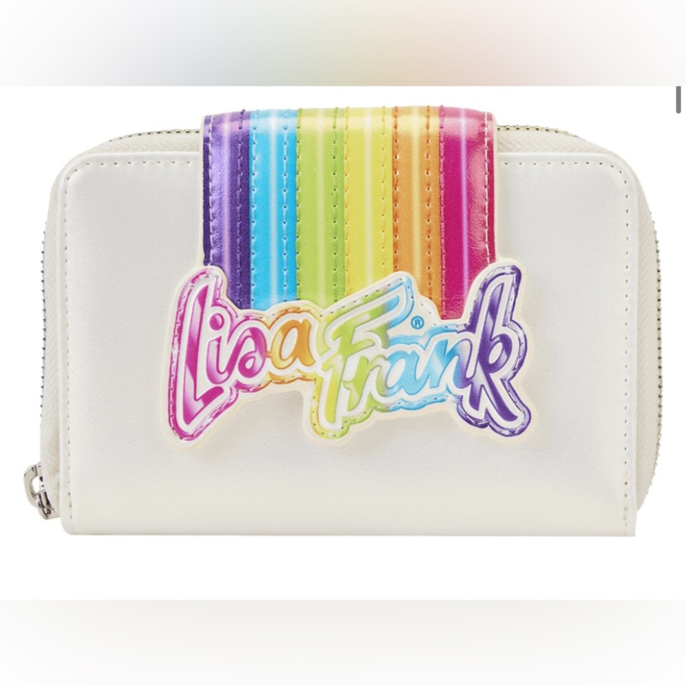 Lisa Frank Loungefly Zip Around Rainbow Logo Wallet